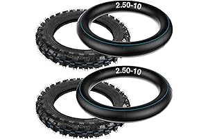 2-Pack 2.5x10 Inch Off-Road Dirt Bike Trail Tires with 10 Inch Rim...