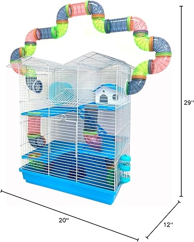 Miniatura 9 de Mcage Gran hámster muli-nivel Mansión Ratón Hábitat Gerbil Home Ratones roedores Ratones Pequeños Critter Animal Critter Home Cage Ampliable y