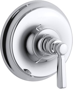 KOHLER TS10584-4-CP Bancroft Rite-Temp Valve Trim with Metal Lever Handle, Polished Chrome