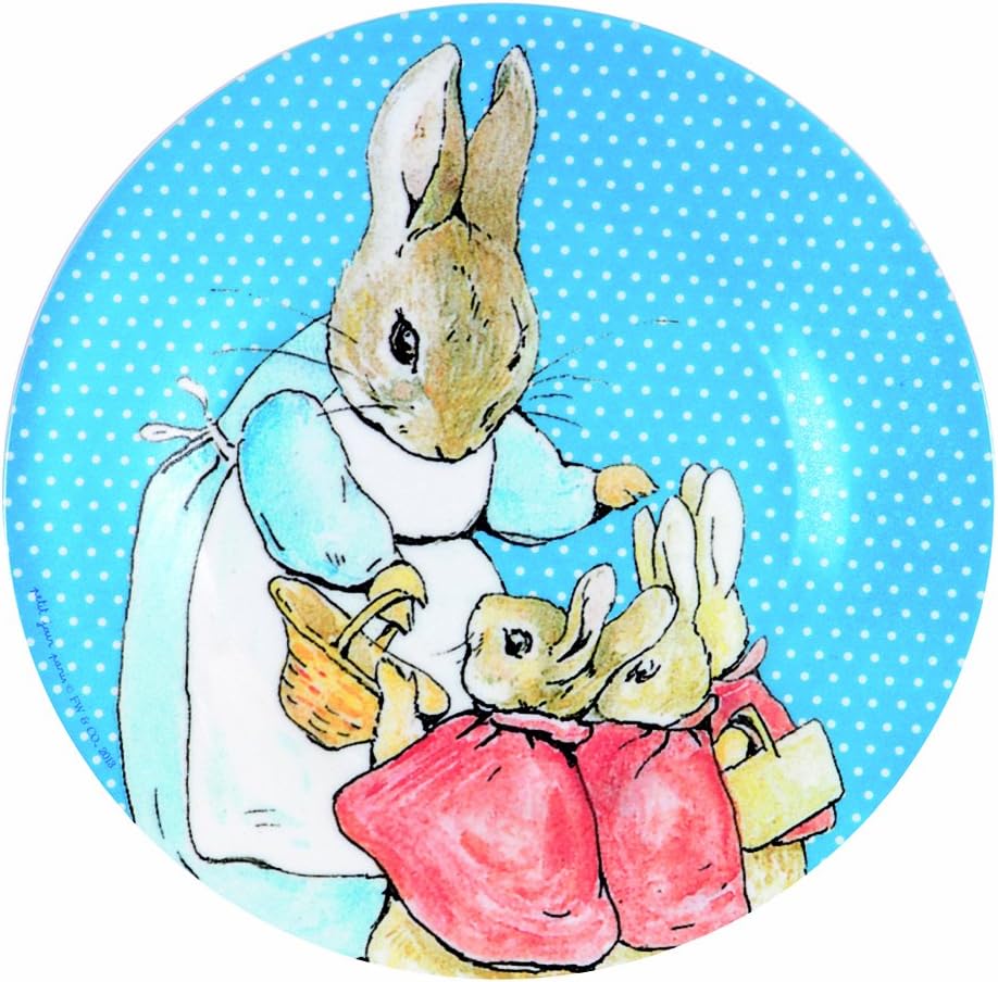 Melamine Beatrix Potter Rabbits Children's Plate