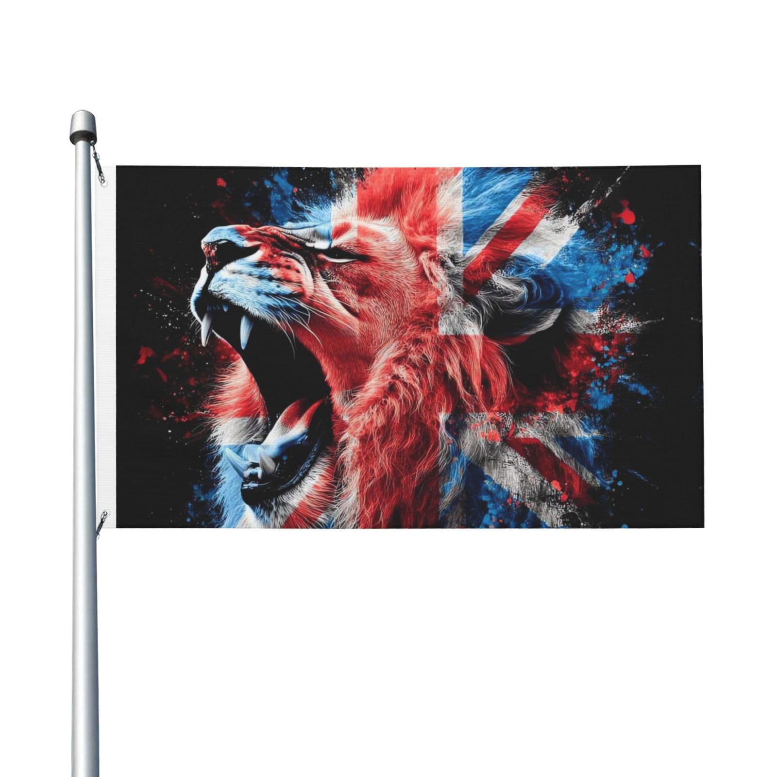Bandera de león rugiente Mexpekil 5x3 pies con ojales para fiestas y decoración
