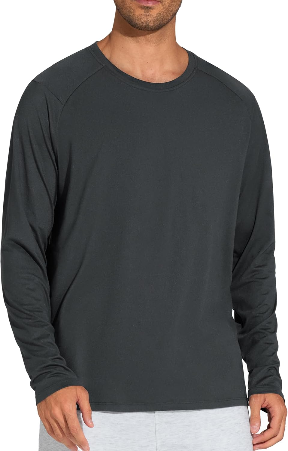 THE GYM PEOPLE Men's Long Sleeve Soft Workout Shirts UPF 50+ Fall Lightweight Athletic Pullover Tops for Hiking Running - Image 2