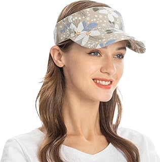 ZLYC Damen Sommer Sonnenschild Golf Visor Cap mit Klettverschluss