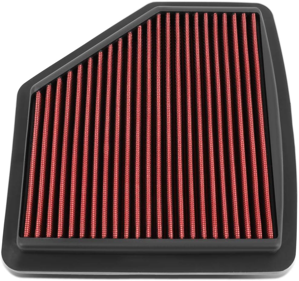 DNA Motoring AFPN-192-RD Clean Air Washable Drop In Panel Air Filter Enhance Engine Performance Power & Acceleration Improve [Compatible with 16-19 Honda HR-V 1.8L]
