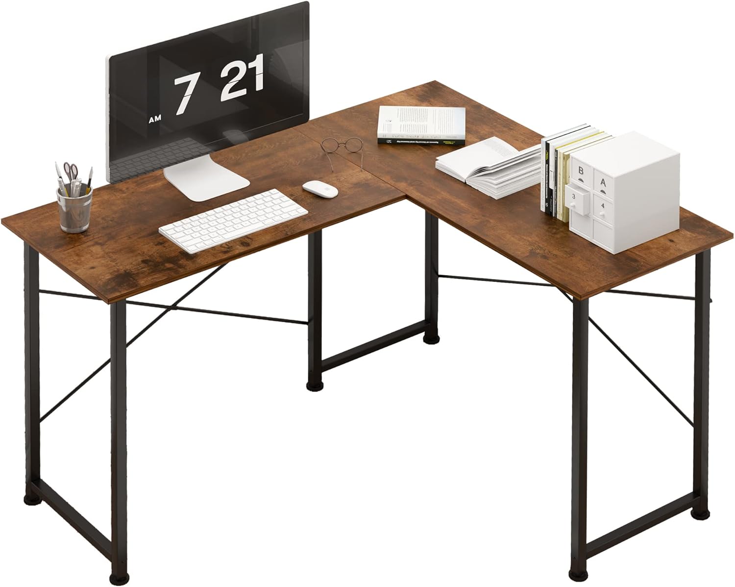 Small L Shaped Computer Desk, 49.6 inch Corner Desk Table, Writing