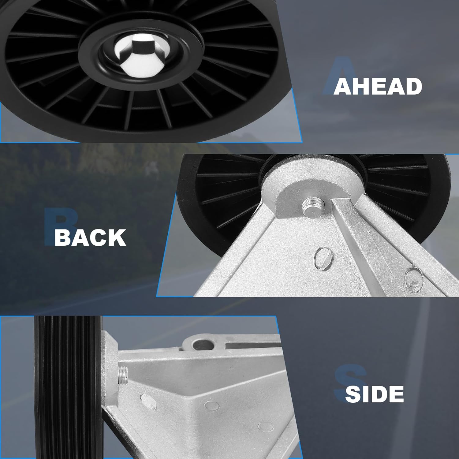 ECCPP A/C Compressor Bypass Pulley 34191 Durable Replacement for Smooth AC Performance Fits 1992-1994 for Ford Crown Victoria 4.6L