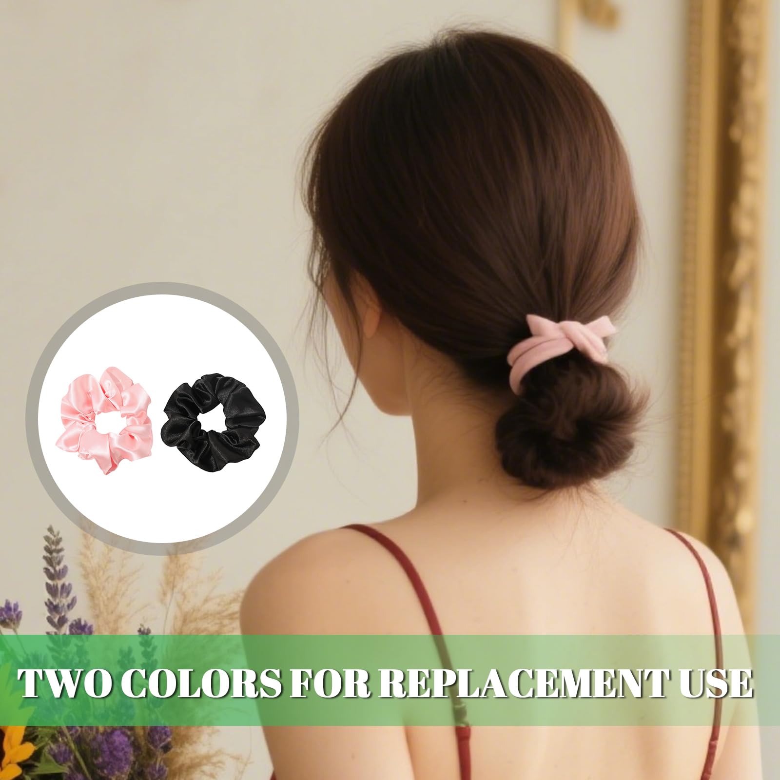 CVNRCLP Silk Scrunchies for Frizz Prevention 100% Mulberry Silk Hair Scrunchies for Prevention of Breakage Elastic Polytail Tail Supports - Image 4