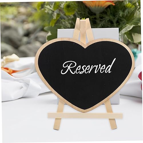 Miniatura 2 de DIYEAH 4pcs Vertical Blackboard Wood Chalkboard Writing Tablet for Kids Message Board Sign Small Chalkboard Sign Kids Kickstand Wedding Sign Crafts
