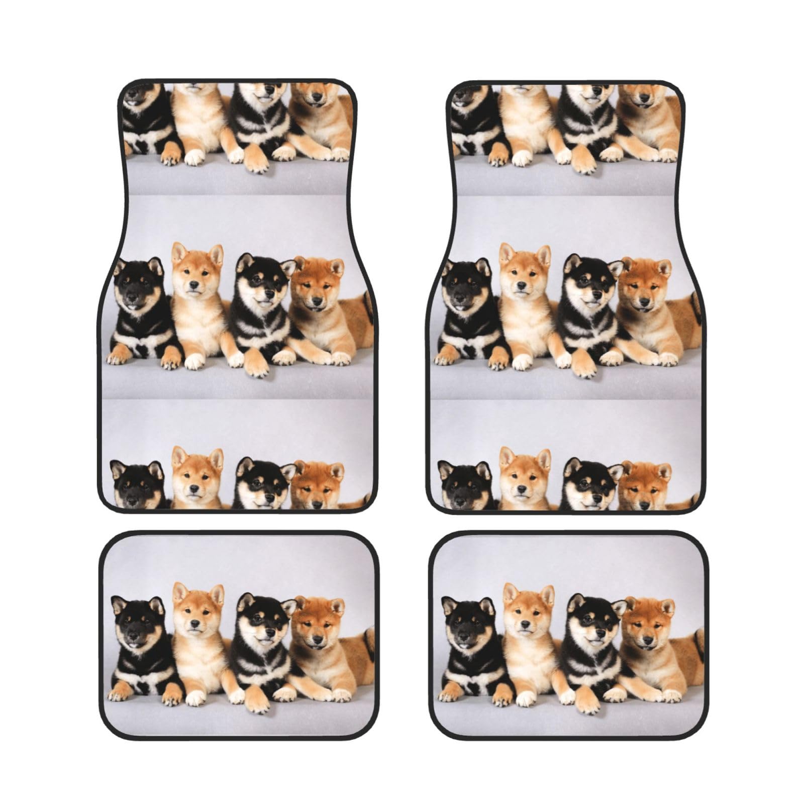 Alfombrillas de coche Shiba Inu antideslizantes juego de 4 piezas universal 7