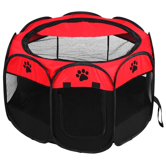 Foto 7 de 8 de SOULONG Parques para Mascotas, Automático Plegable Desmontable Mascota Gato Playpen Malla Cubierta de Sombras…