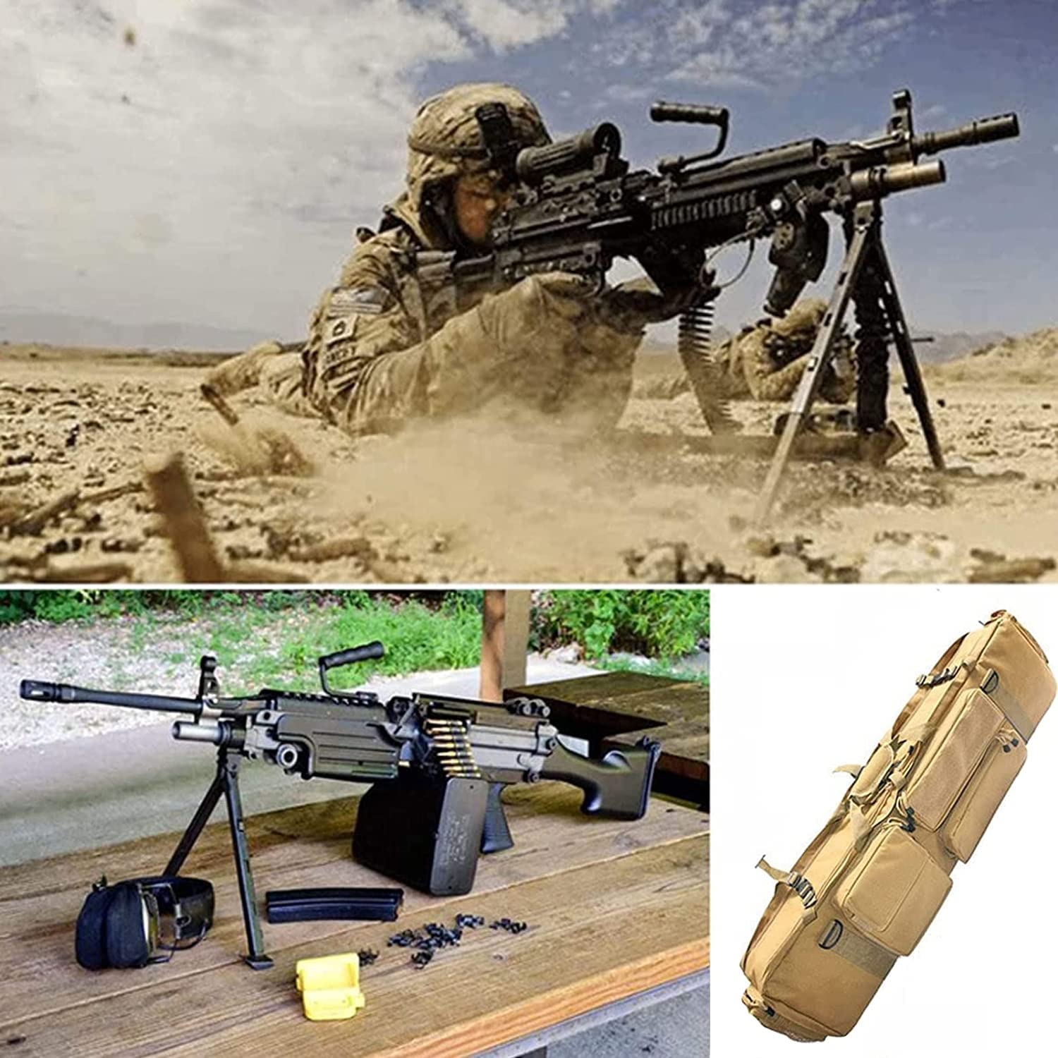 Futerały na karabiny Miękkie futerały na karabiny Taktyczne podwójne długie miękkie etui na karabin Torba na ramię do noszenia karabinu Polowanie Strzelanie Airsoft Karabin Torba d