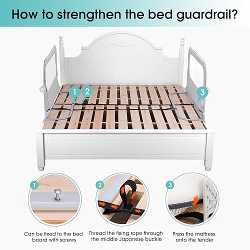 Miniatura 8 de NUTIKAS Barandilla protectora de cama para niños pequeños