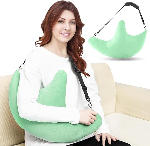 Almohada de cirugía de hombro, almohada de puño giratorio para dolor de cuello y hombros, poscirugía para dormir, sentarse, cojín ergonómico con