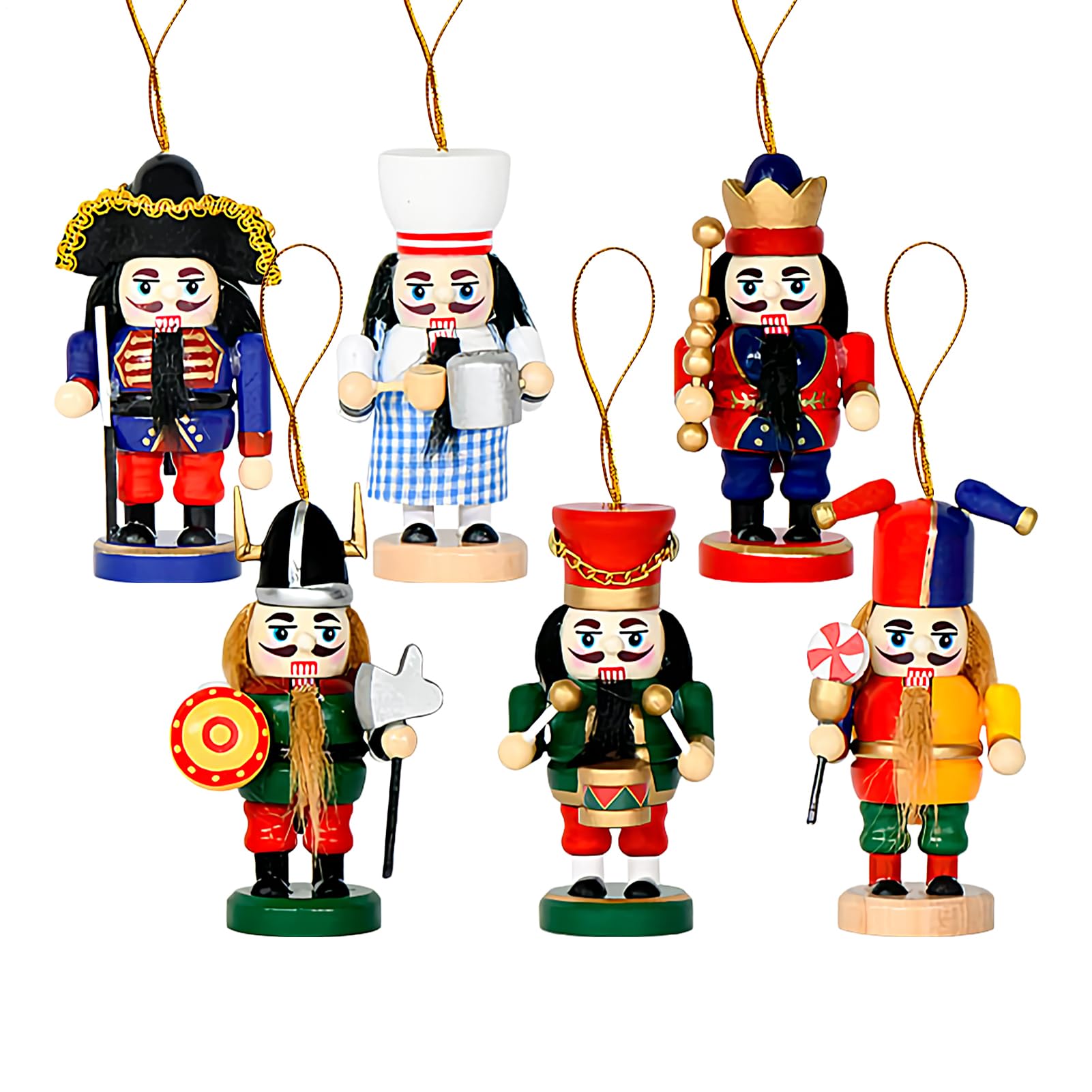 Casse-noisette de Noël en bois, figurine traditionnelle de fête