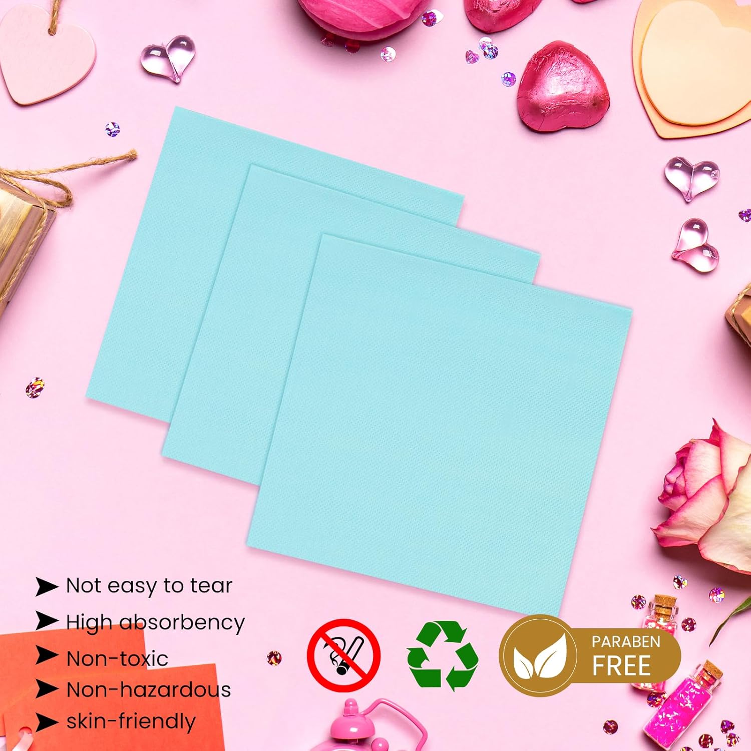 48PCS Baby Blue Paper Plates and Napkins Party Supplies, Light Blue Disposable Party Tableware Set Includes 7in &9in Paper Plates and Napkins for Birthday Graduation Wedding and Holiday, Serve 16 - Image 3