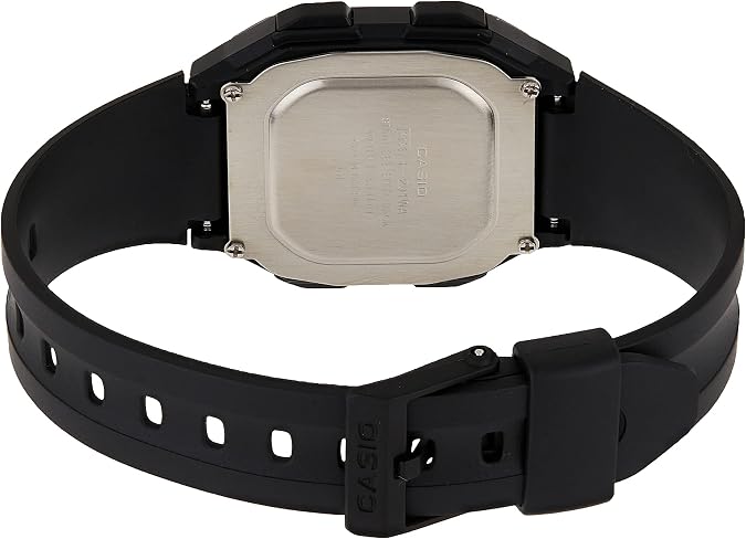 Casio Men's F201WA-1A Black Resin Multi-Function Alarm Sport Watch