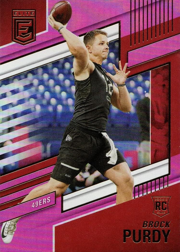 2022 Panini Elite Pink Football #185 Brock Purdy Rookie Card 49ers