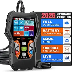 MOTOPOWER MP69040 Scanner automotivo OBD2 para verificação de código de falha do motor, ferramenta de digitalização de diagnóstico, preto