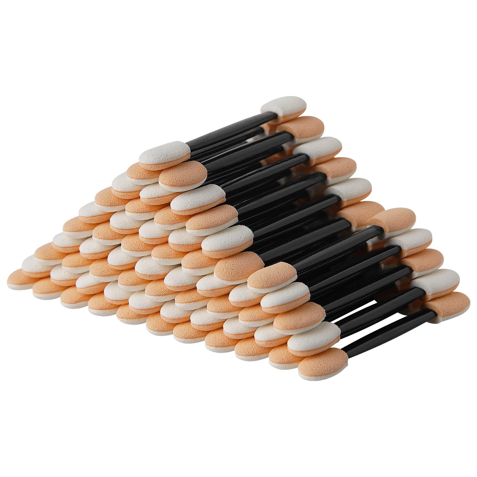 100Pcs Disposable Eyeshadow Brush Applicators, 2.44 Inch Dual Sides Eye Shadow Applicator Sticks, Eyeshadow Makeup Brushes