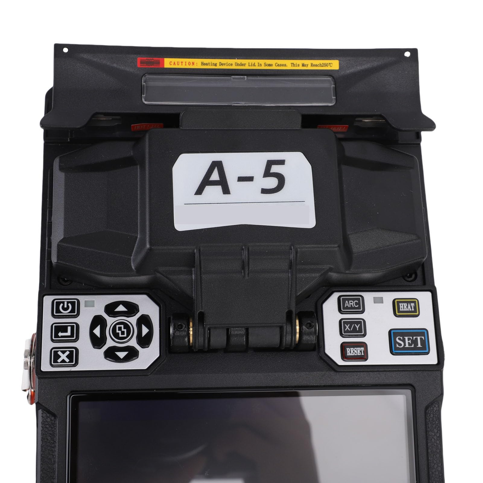 FTVOGUE Empalmador de Fusión de Fibra óptica de Observación de Doble Eje Tiempo de Empalme de 6 S con Pantalla LCD a Color TFT de 5,0 Pulgadas para FTTH Ingeniería (Enchufe europeo de 100 a 240 V.)