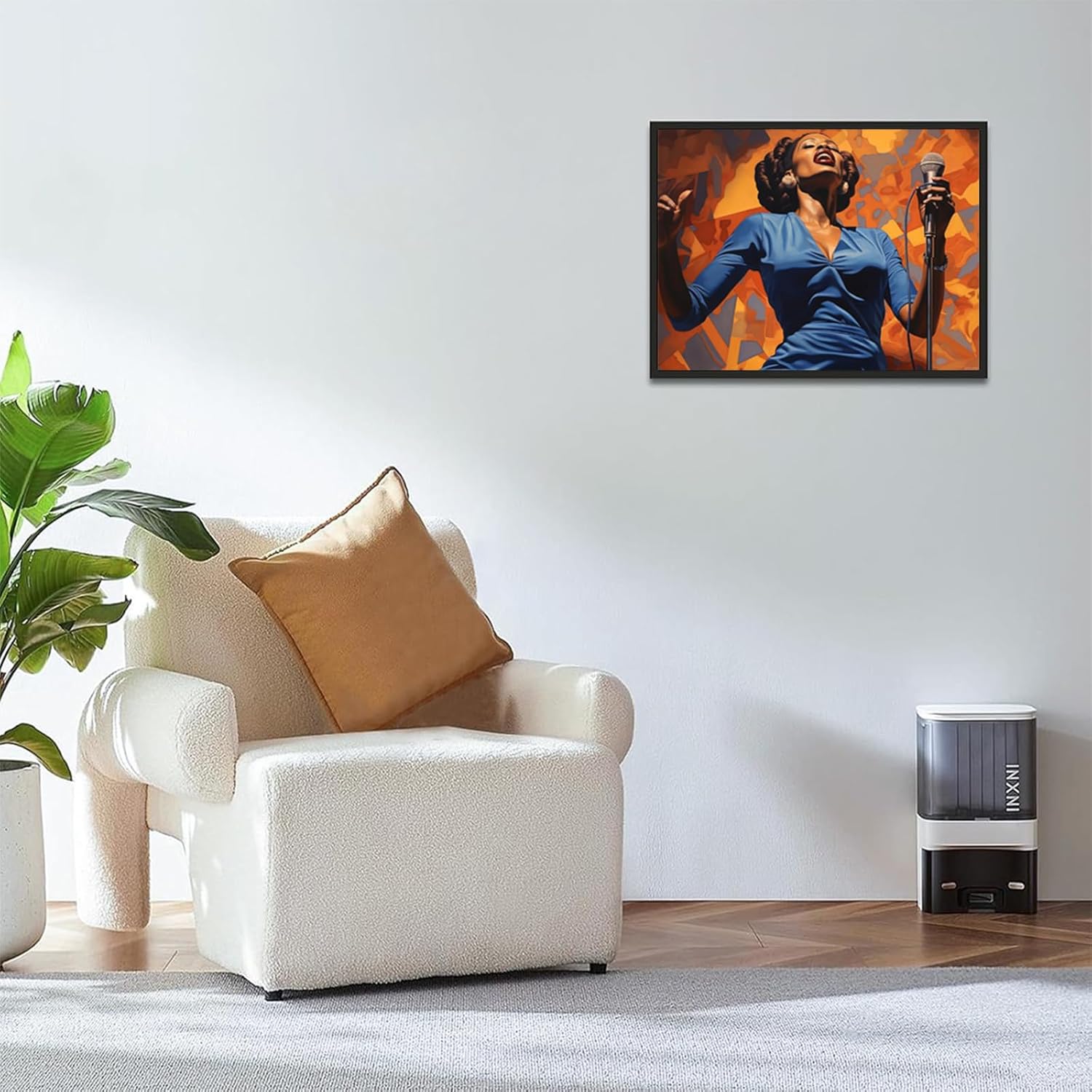 EATUKYIC Singing African Woman DIY 5D Diamond Art Painting Kits Round Full Drill Diamond Art Paint by Diamond Number Kits for Beginners Crystal Cross Stitch Wall Decor 30x40cm