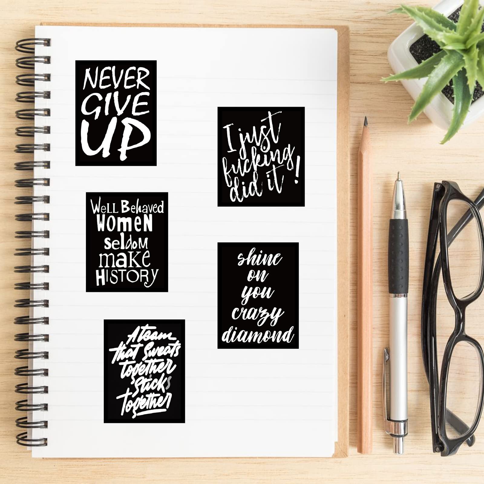 Autocollants De Motivation – Lot De 100 – Phrases Positives Et Affirmations – En Vinyle Imperméable – Pour Ordinateur, Journal, Valise - 3
