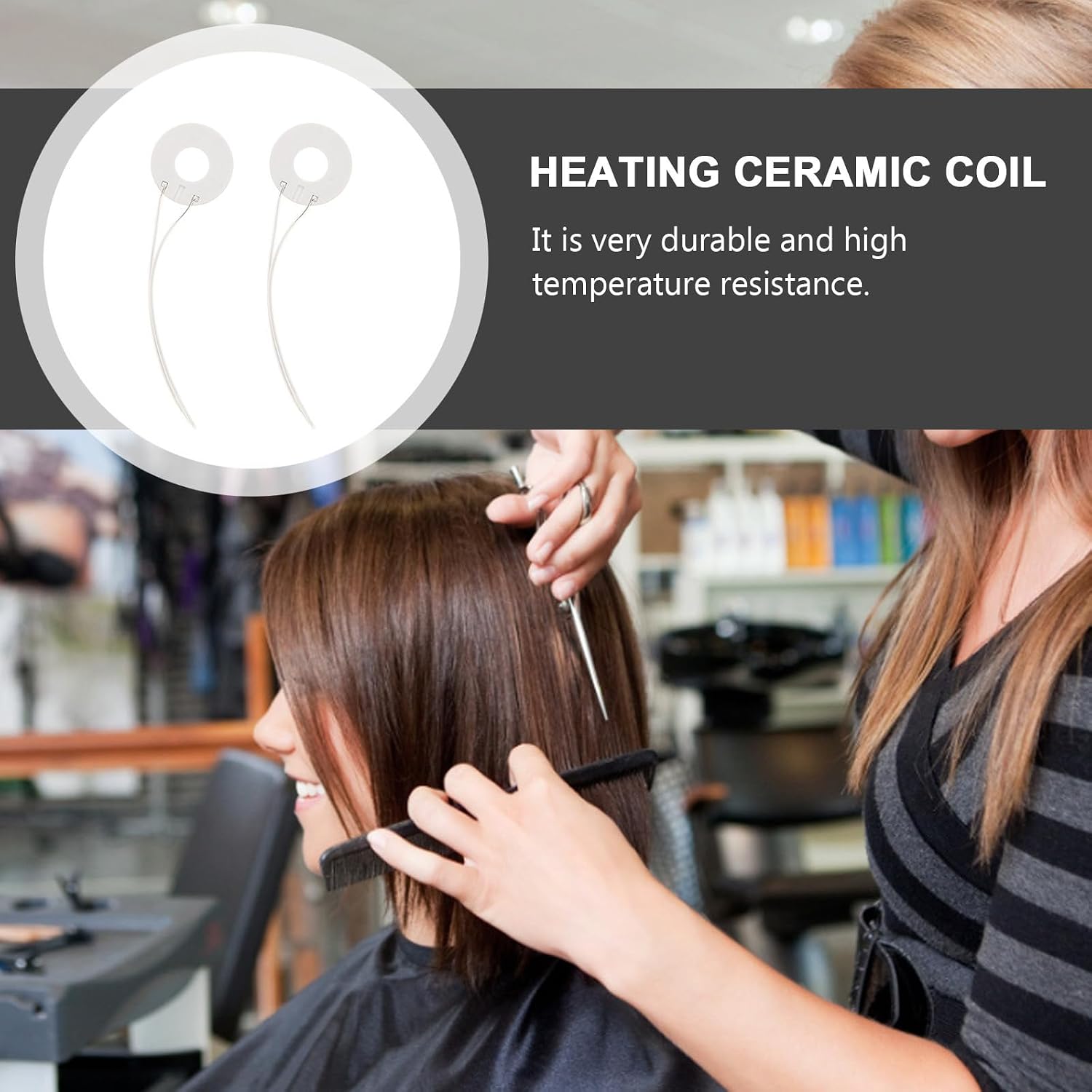 Ceramic Heating Ring Replacement 2pcs for Hair Dressing