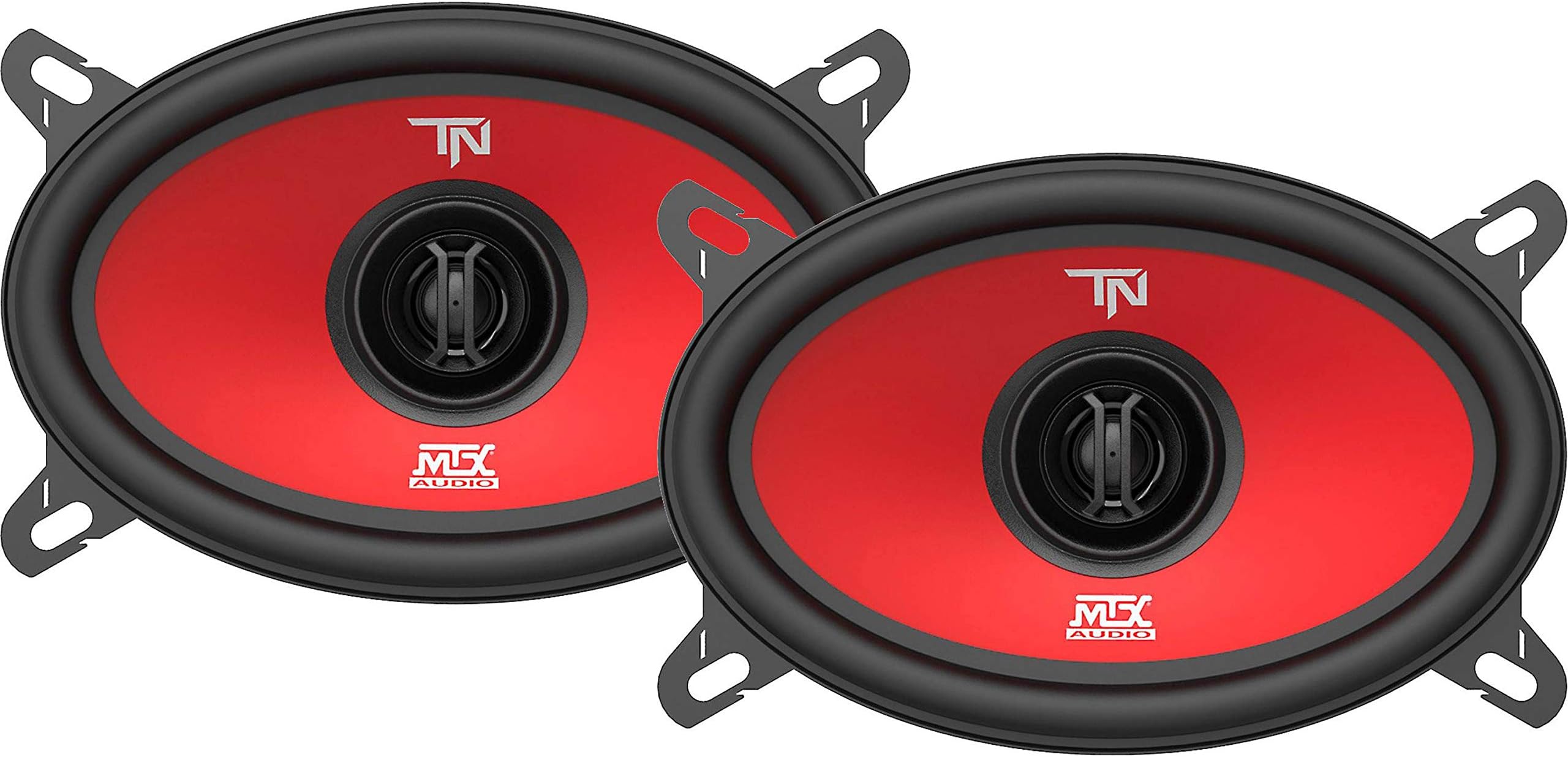 MTX Terminator46 Durable 40 Watt RMS 4 x 6 Inch 2 Way Polypropylene Coaxial Car Speakers with Durable Steel Basket and Mylar Dome Tweeter