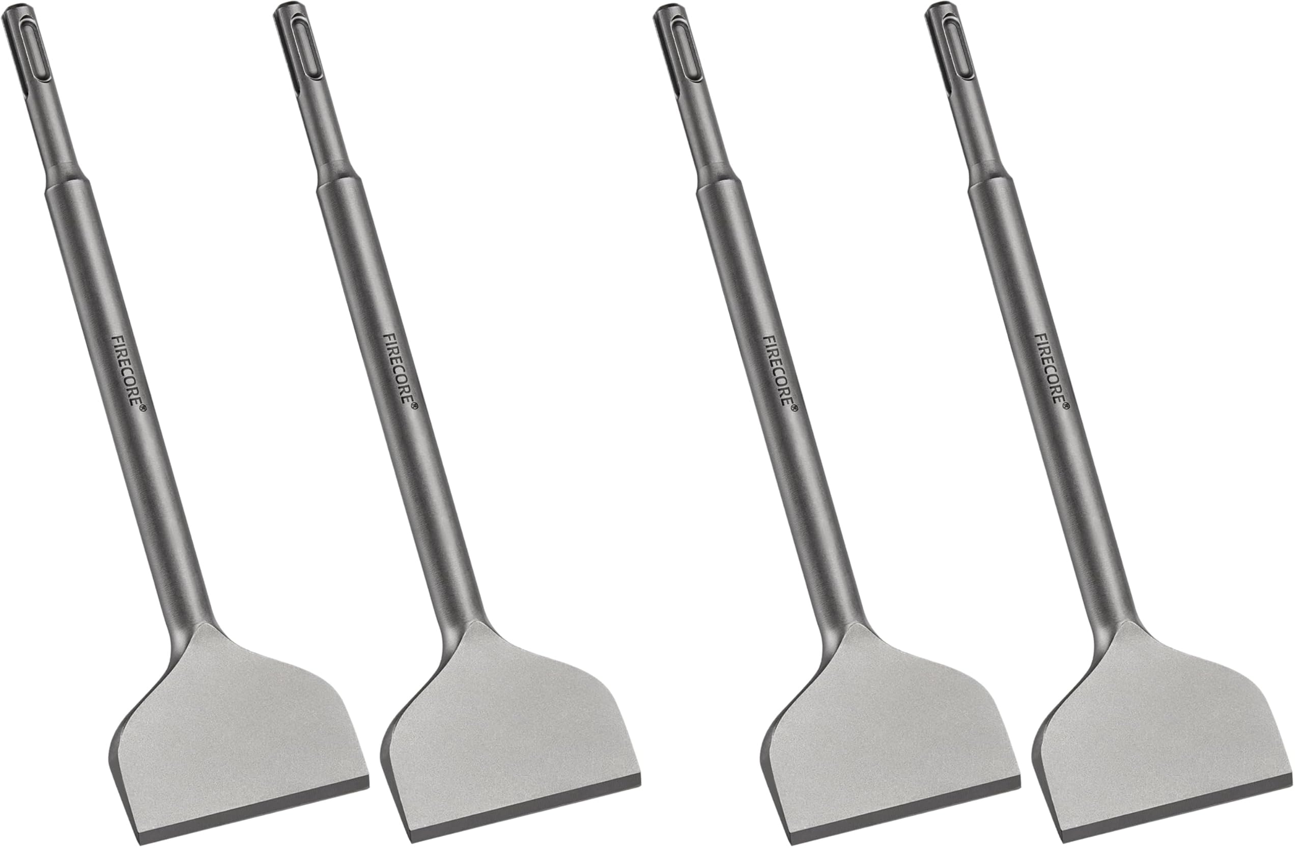 Firecore 2Pcs SDS Plus Chisel 3-inch Wide Cranked Angled Bent Tile Removal Chisel Tool (3”X10”) FS18310 (Pack of 2)