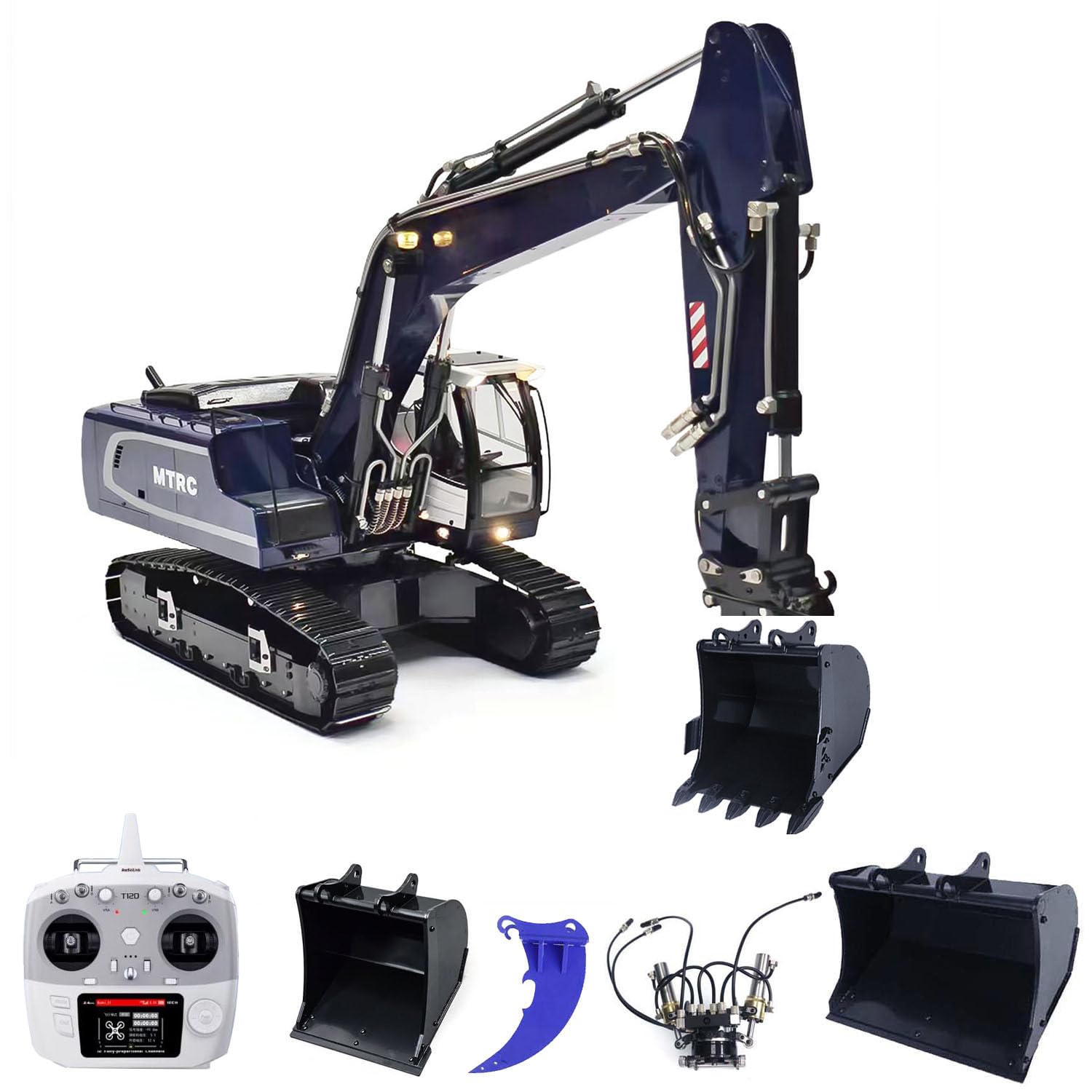 1/14 Tracked RC excavadora hidráulica R946 excavadora de metal basculante cubo modelo