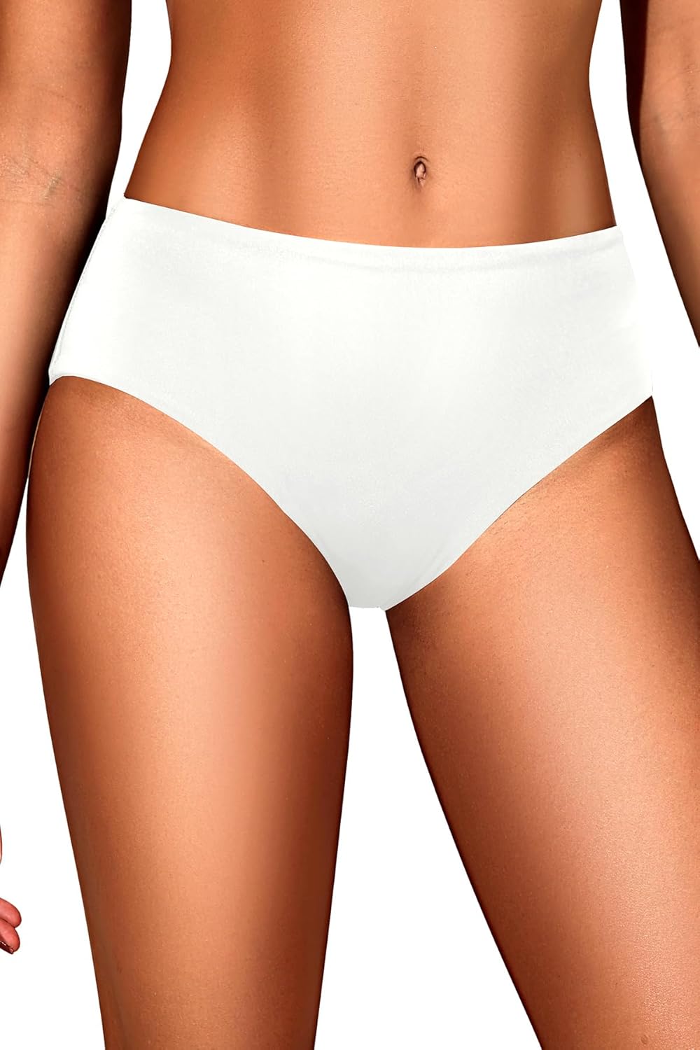 Tempt Me Women Mid Rise Bikini Bottoms - Full Coverage Bathing Suit Bottoms Mid Waist Swim Bottoms 2025