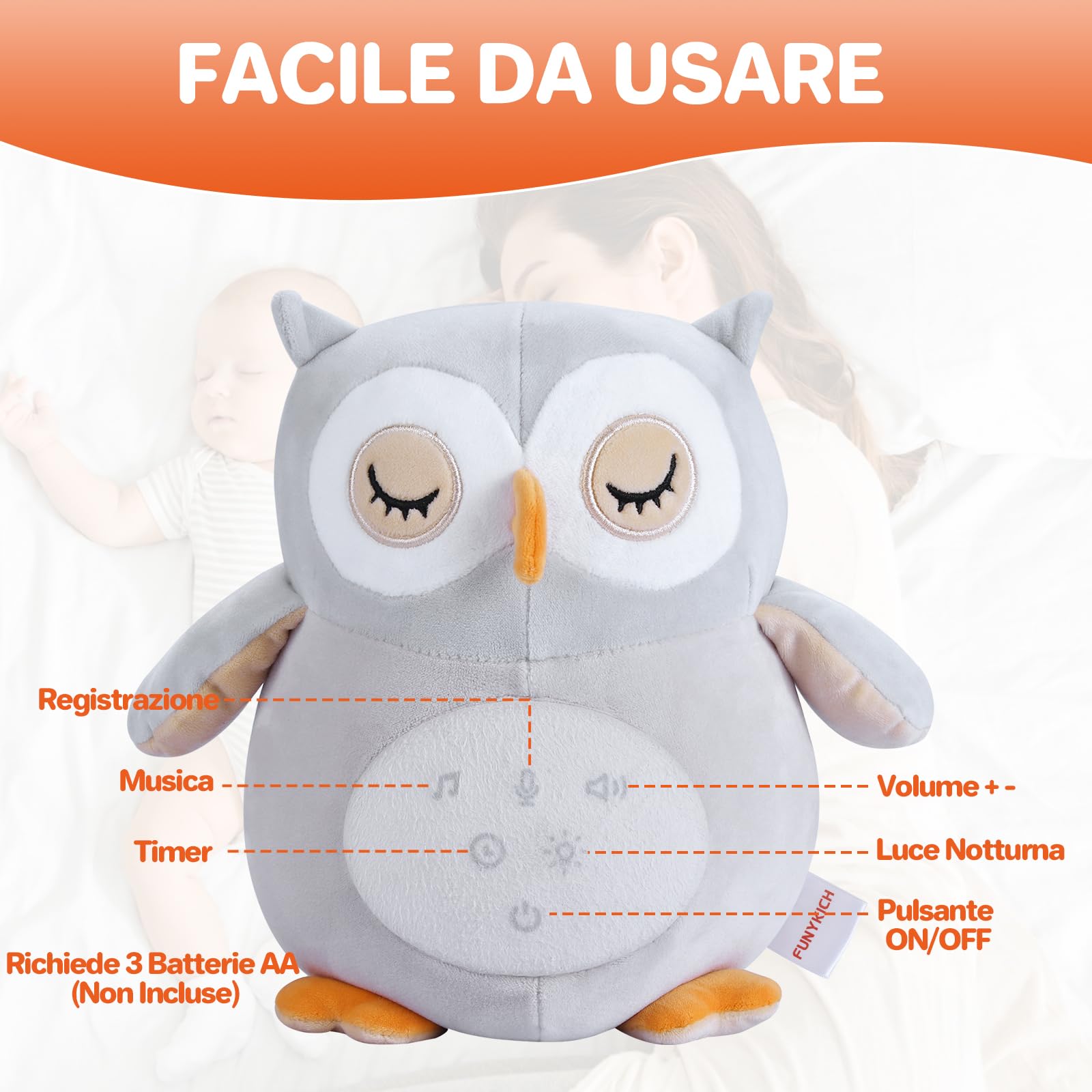 Macchina Rumore Bianco Amazon Macchina Rumore Bianco Portatile - 20 Suoni Rilassanti, Timer, USB Ricaricabile - Per Neonati, Bambini E Adulti Macchina Sonno Bambini