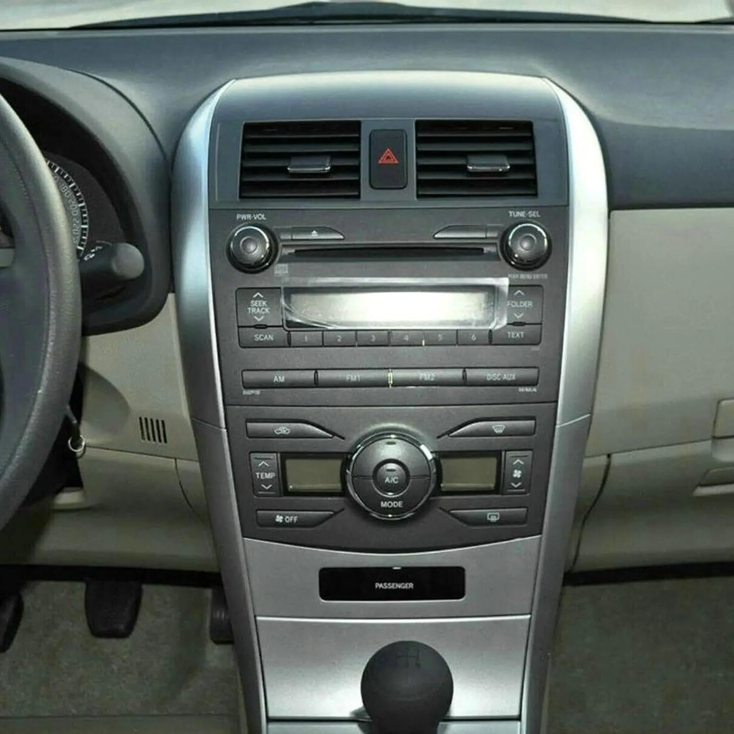 Car Center Dash A/C Outlet Air Vent Panel with Trim Strip Compatible for Toyota Corolla 2009 2010 2011 2012 2013 55670-02160
