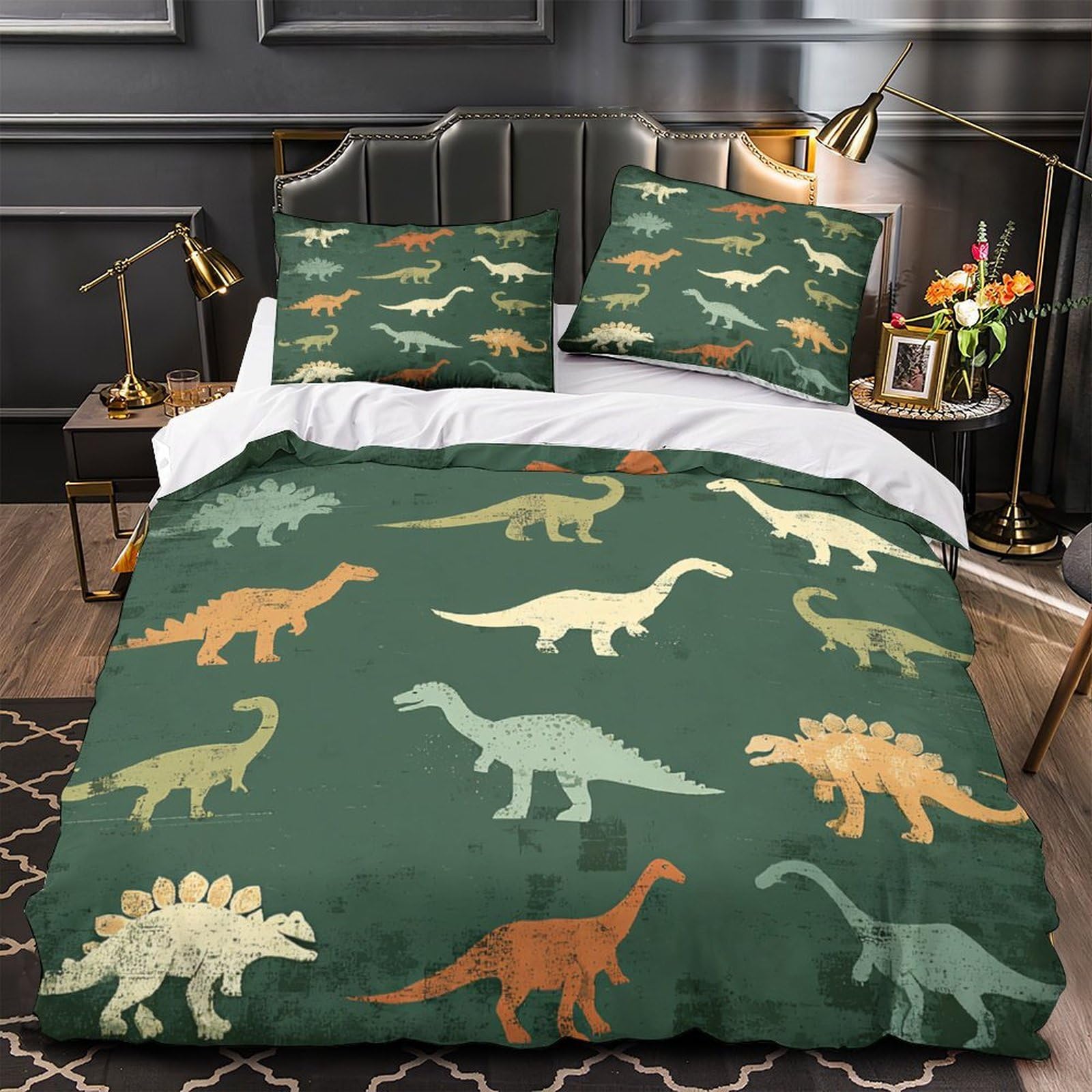 Housse de couette dinosaure 3D respirante qui règle les problèmes de transpiration