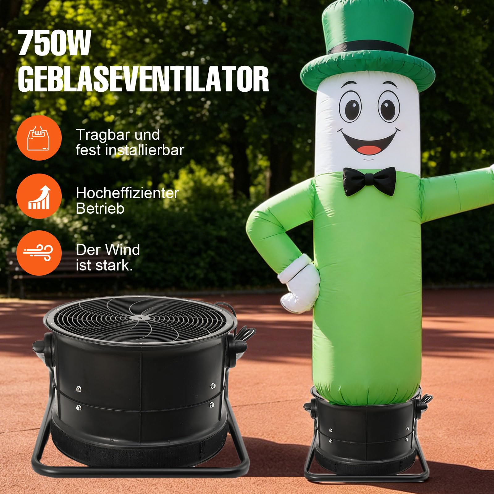 Professionelles Luftgebläse für Puppentänzer 7m Sky Puppet Tänzerin Blower Gebrauchs Blower mit 950W 2800RPM Hochleistungs Gebläse für Aufblasbare Tänzer oder Aufblasbare Puppen