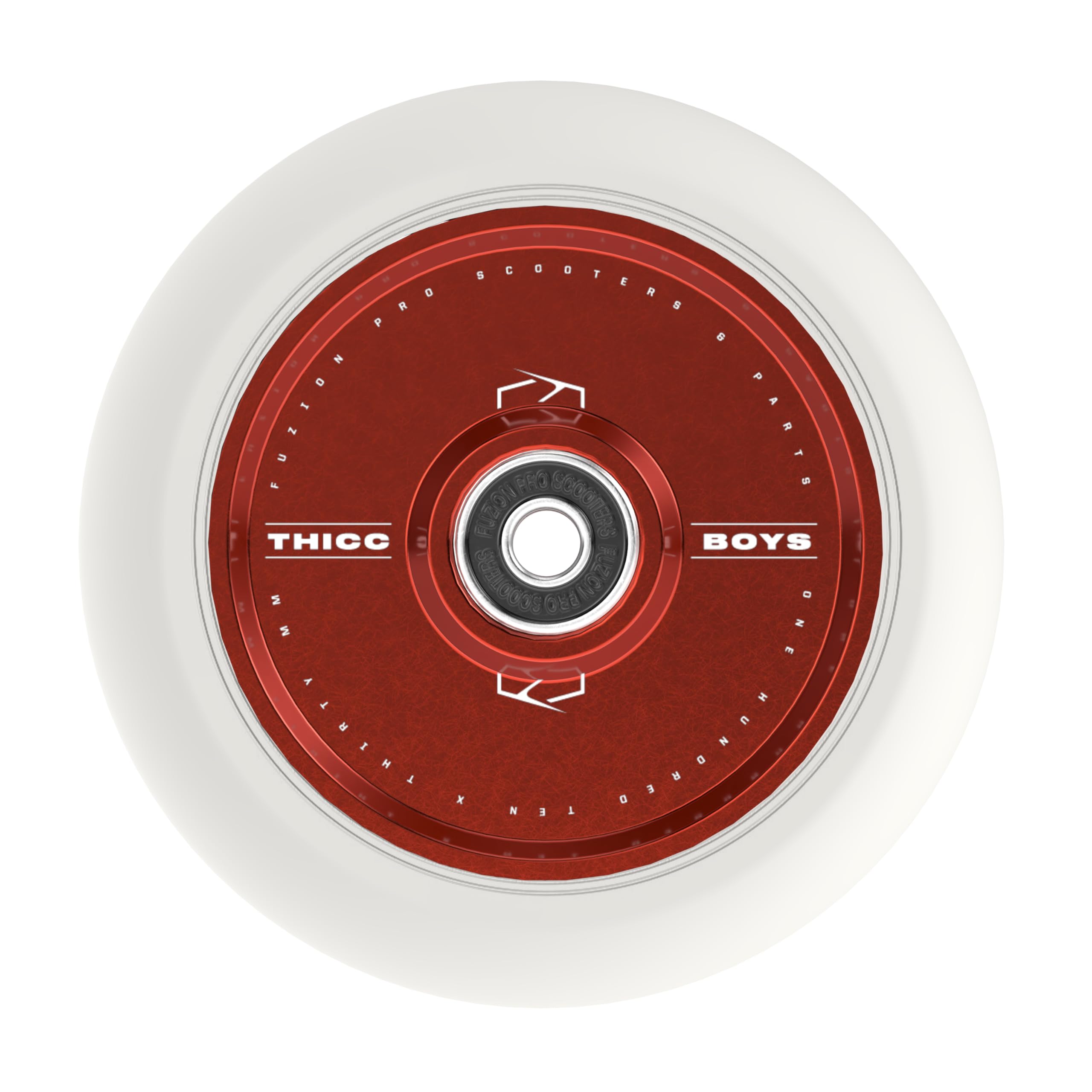 Fuzion Thiccboys Wheel - White and Red