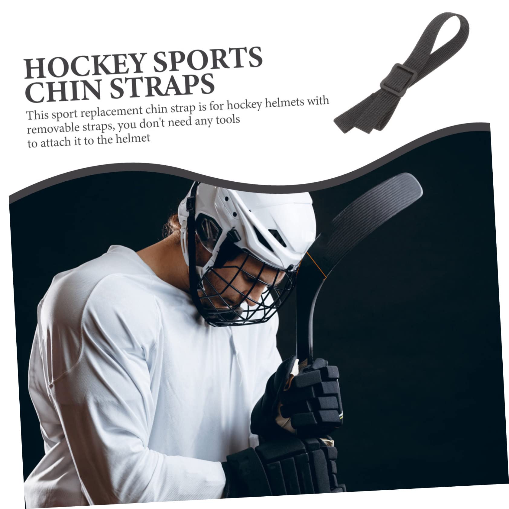 5 Juegos Correa de Barbilla de Hockey para Casco Reemplazo de Accesorios de Hockey Compatible con Casco de Hielo y Beisbol