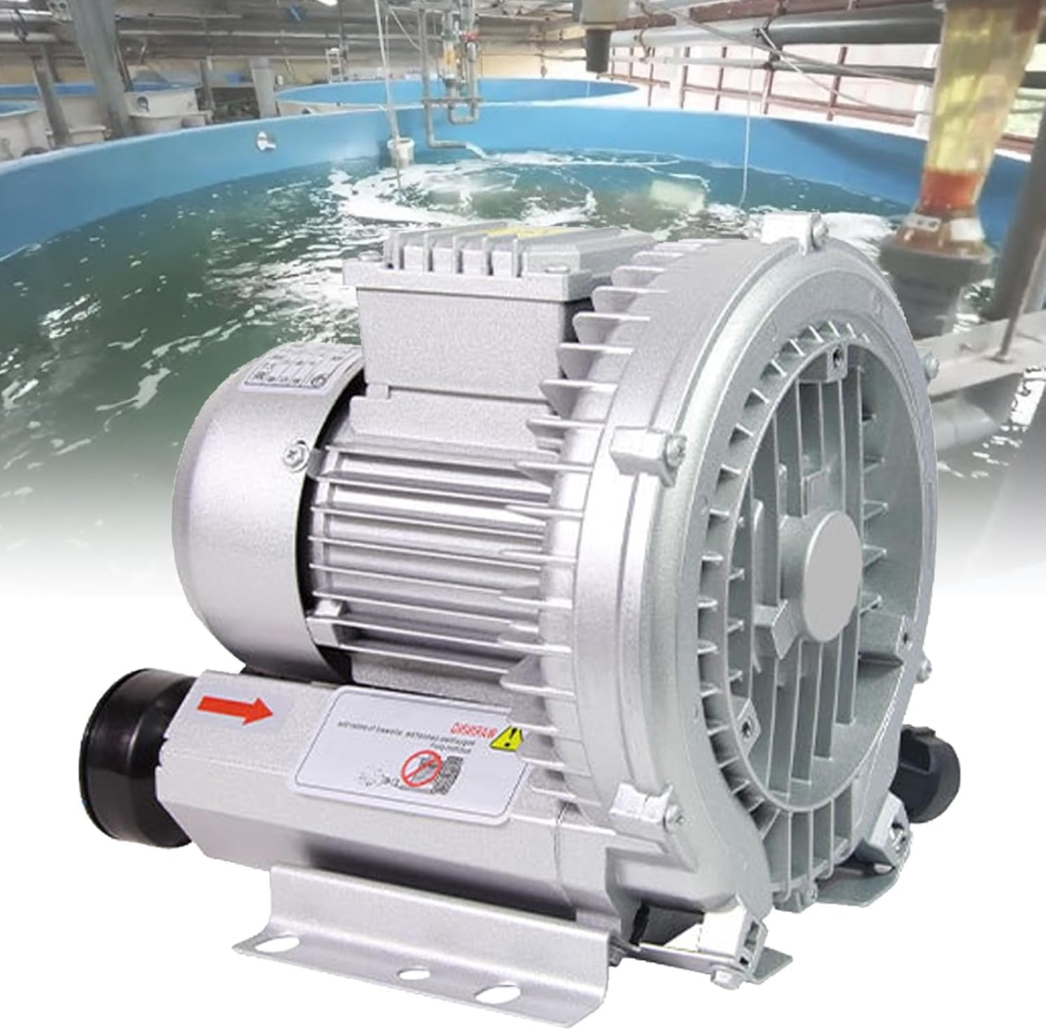 High-Pressure Vortex Ring Blower for Fish Ponds, 350W Industrial Side Channel Regenerative Blower, Efficient Aeration & Water Circulation Solution