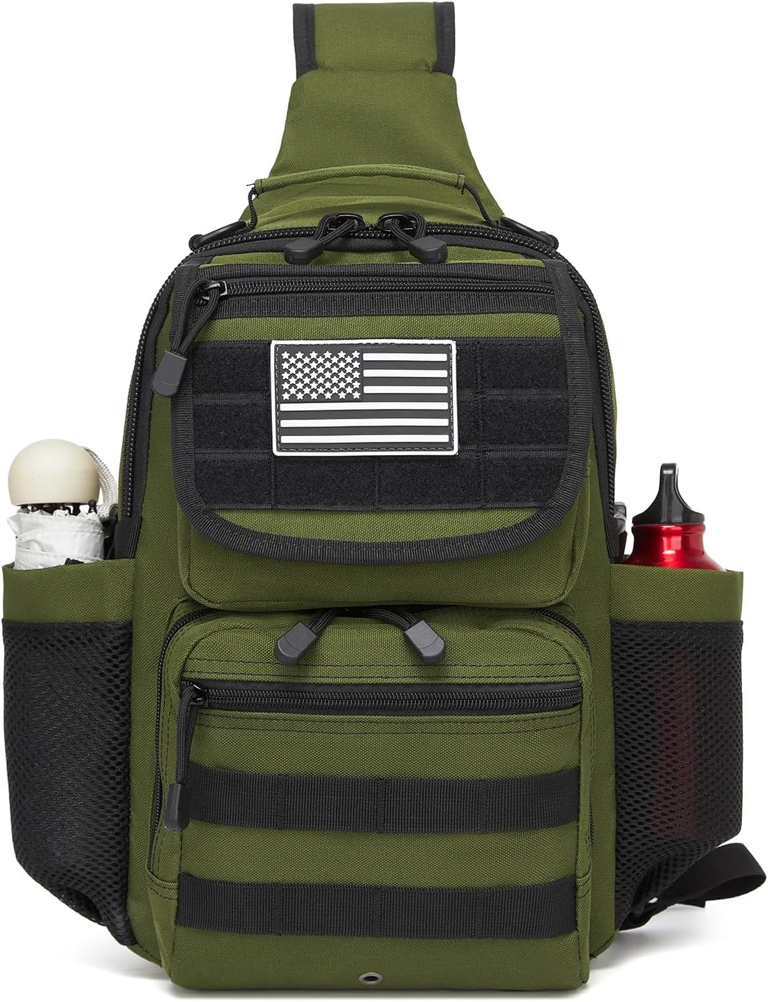 ATBP Tactical Crossbody Bag Holster Shoulder Backpack 6 Elastic Slots Water Bottle Holder Carrier Accessories Pouch 15L - Image 3