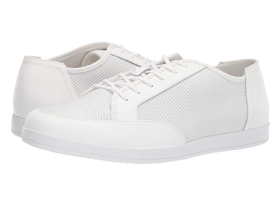 

Calvin Klein Micheal (White Rubberized Leather/Nylon) Men's Lace up casual Shoes