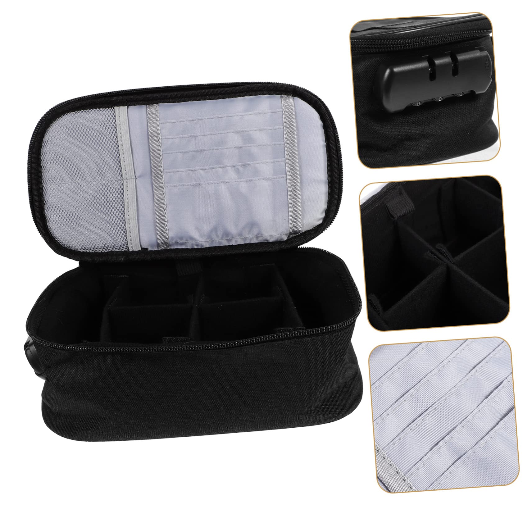 COLLBATH Trousse De Rangement De Voyage à Compartiments Multiples Trousse De Maquillage Portable pour Cosmétiques Organisateur De Voyage pour Articles Divers Pochette De Rangement Et
