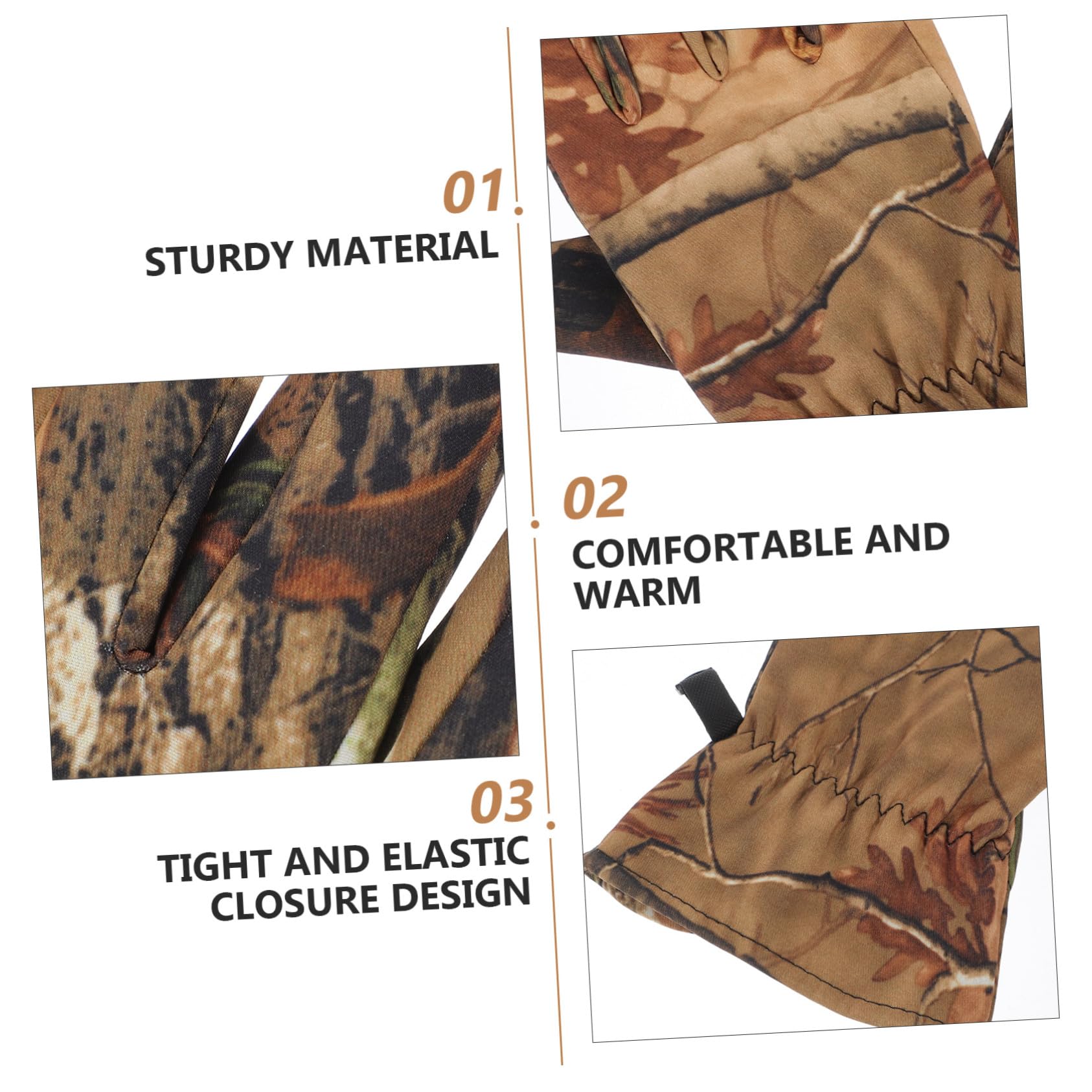 Didiseaon Guanti da Caccia Camouflage con Fodera in Pile Termico Guanti Outdoor Full Finger per Caccia Pesca e Attività Invernali XL Camouflage Jungle