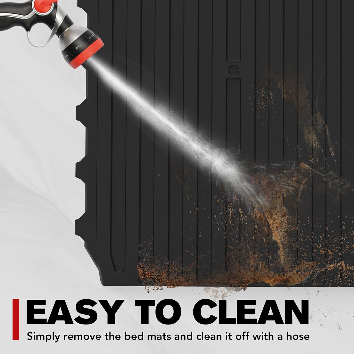 AUPOWER Cargo Bed Mat for Polaris Ranger 1000/1000 XP/1000 XP Crew/Kinetic 2018-2026, UTV Cargo Truck Rear Slush Liner, All Weather TPE Material Protection Accessories, Black, 1PC - Image 6