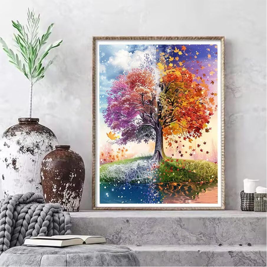 Kit peinture diamant DIY arbres créatifs, le cadeau idéal de décoration murale 5D - 2