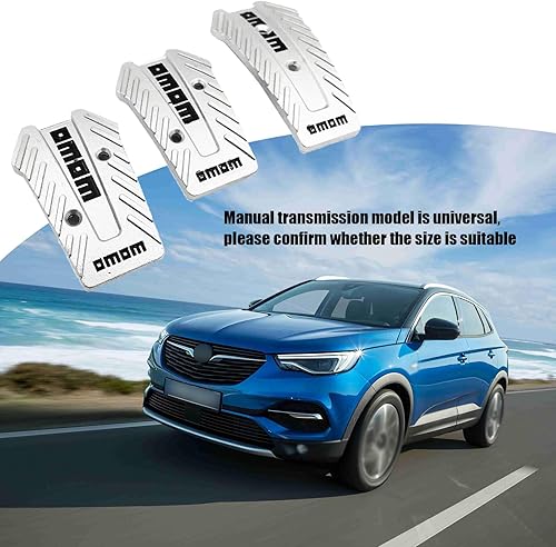 Miniatura 6 de 3 fundas de aluminio para pedal de automóvil, antideslizantes, para pastillas de freno de transmisión manual automática, pedales de embrague para