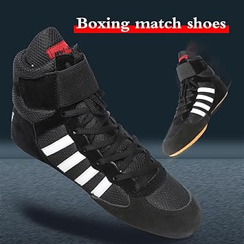 Leichtrit Botas Boxeo,Botas Boxeo Hombre,Zapatos De Boxeo,Respirable,Antideslizante,para Entrenamiento Artes Marciales Zapatillas Boxeo Hombre,Zapatos De Lucha Respirables,Botas De LuchaPara2