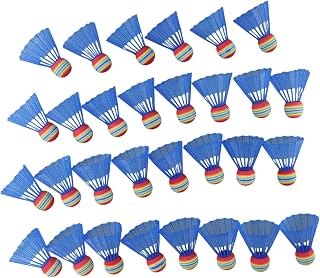 Lote de 30 volantes de esponja ligera ideal para jóvenes jugadores de bádminton (azul)