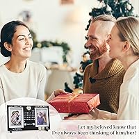 Vista 7 de Marco de fotos de madera para aniversario de bricolaje: el regalo conmemorativo de entonces y ahora cuenta con placas de madera intercambiables