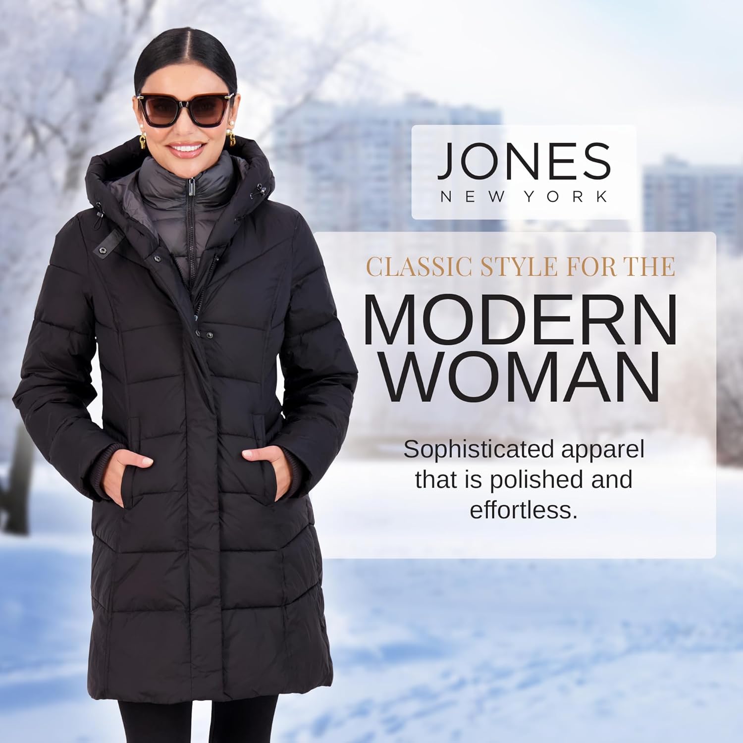 Abrigos largos acolchados Jones NY para mujer, Colombia Ubuy