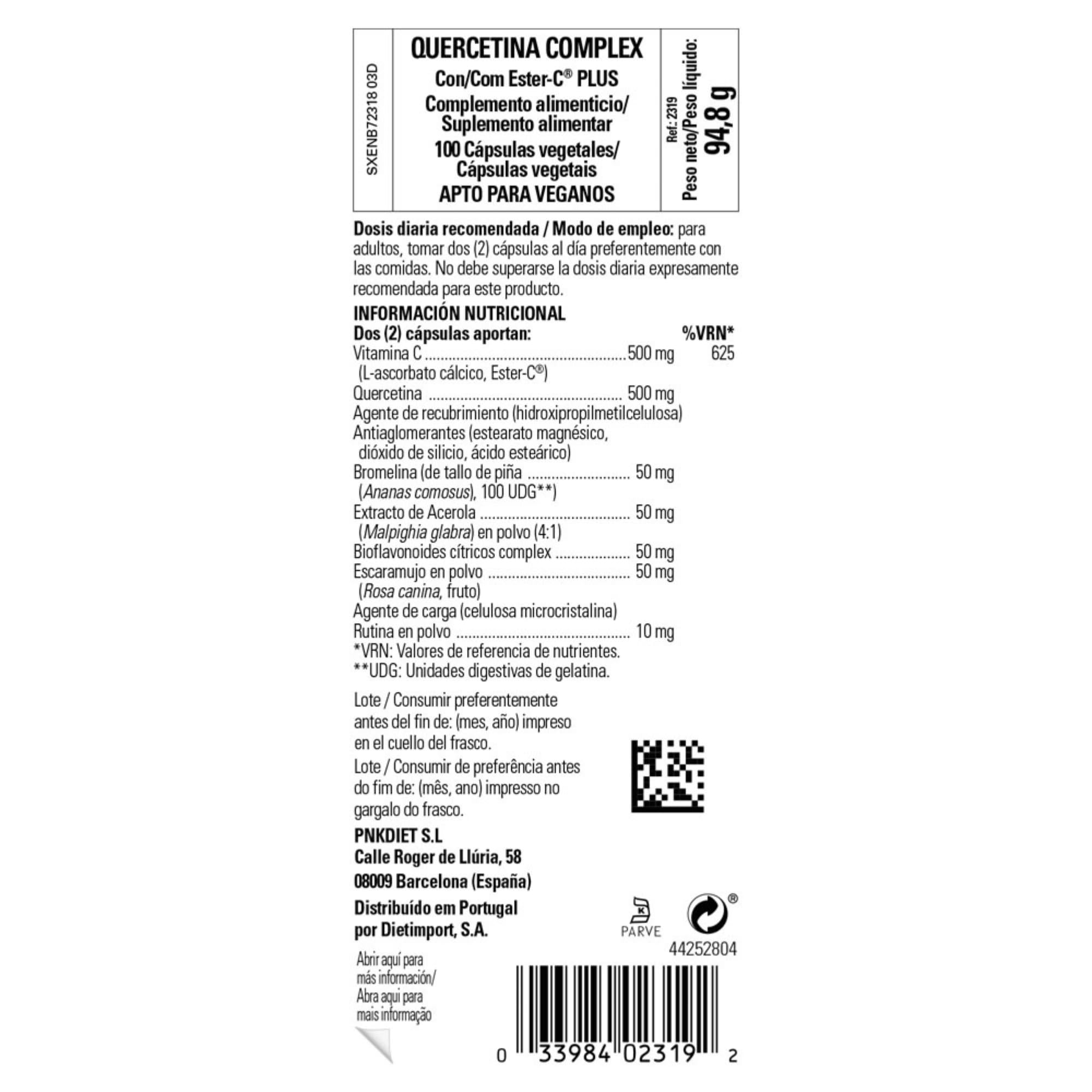 Solgar Quercitina Complex con Ester-C Plus Cápsulas Vegetales, 100 Cápsulas